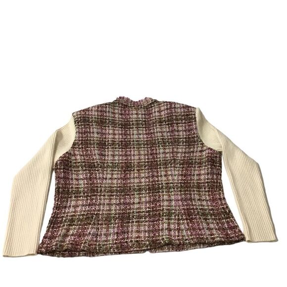 St John Sport By Marie Gray Tweed Knit Sweater Jacket Size XL - Picture 7 of 16